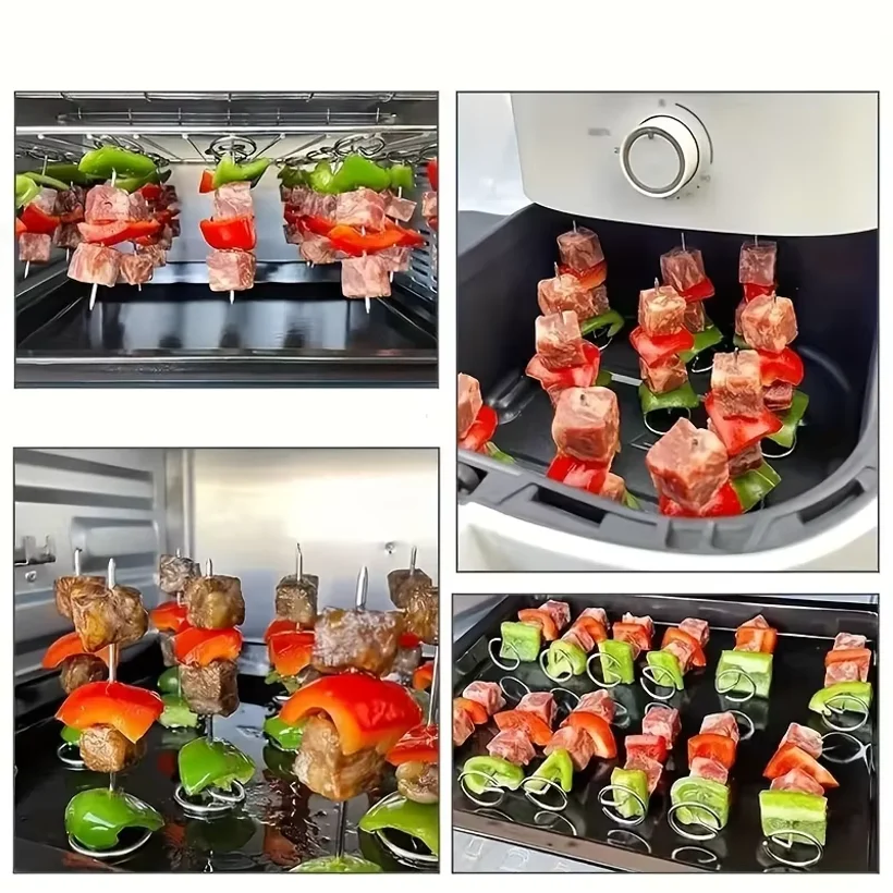 10pcs Air Fryer Oven, Vertical Grill, Skewer Grill, Universal Accessories, Food Grade 304 Stainless Steel Special Baking Needle
10pcs Air Fryer Oven, Vertical Grill, Skewer Grill, Universal Accessories, Food Grade 304 Stainless Steel Special Baking Needle