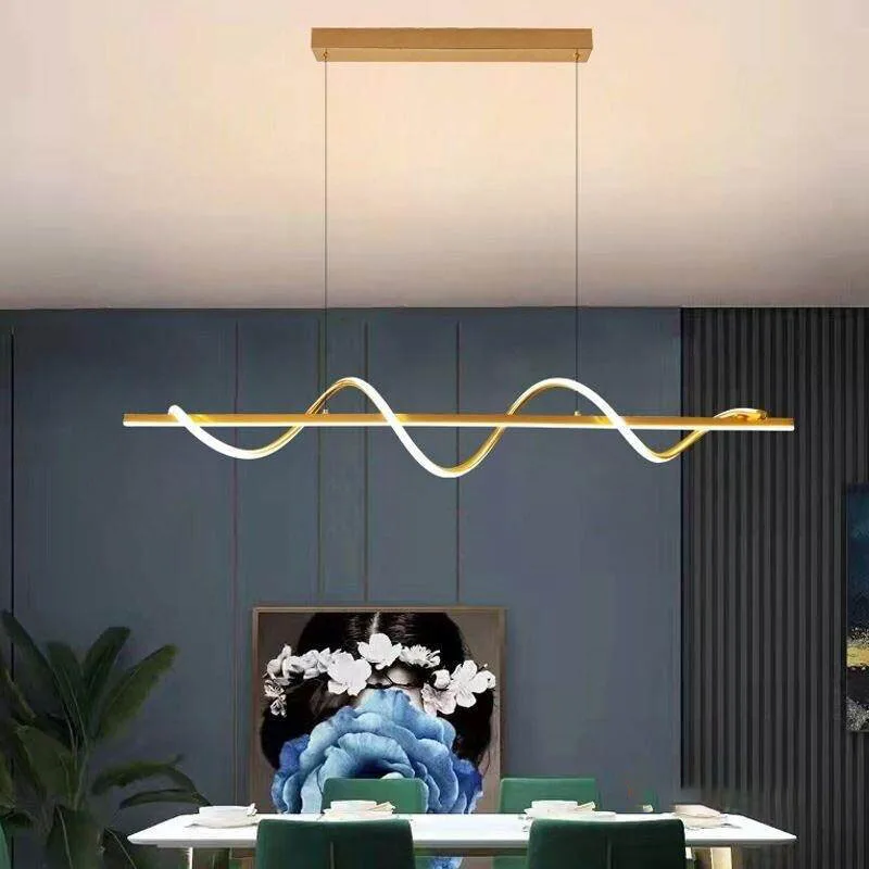 Modern Led Pendant Lights Chandelier Gold Wave Lampadario Lamp ECG Dinning Room Bedroom LivingRoom Kitchen Hanging Pendant Lamp
Modern Led Pendant Lights Chandelier Gold Wave Lampadario Lamp ECG Dinning Room Bedroom LivingRoom Kitchen Hanging Pendant Lamp