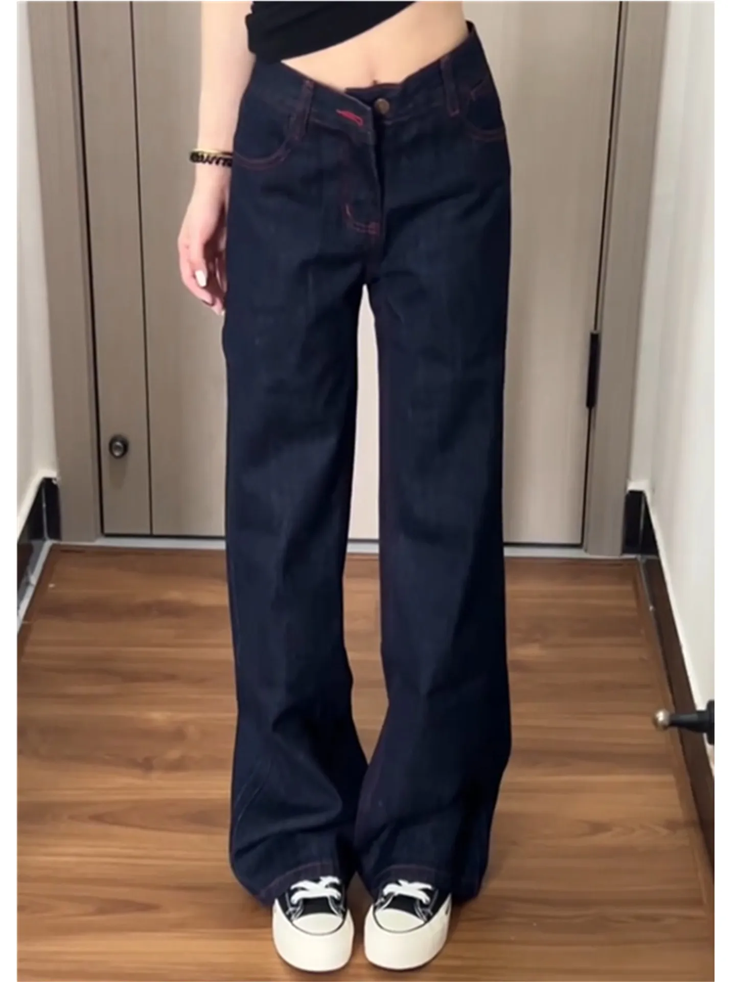 Low Waist Straight Leg Jeans Women's Autumn Winter Loose Slimming High Waist Extended Narrow Version Wide Leg Pants
Low Waist Straight Leg Jeans Women's Autumn Winter Loose Slimming High Waist Extended Narrow Version Wide Leg Pants