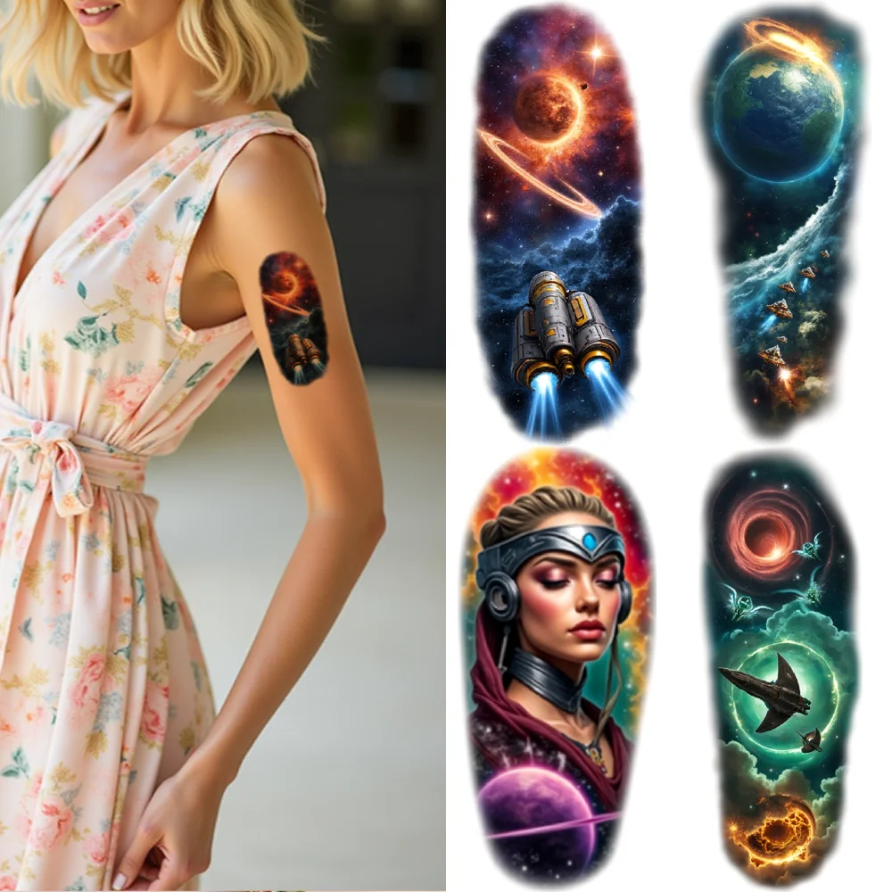 12pcs Temporary Tattoo Realistic Temporary Tattoos Astronaut On Moon Astronaut With Helmet Female Astronaut For Arms Men
12pcs Temporary Tattoo Realistic Temporary Tattoos Astronaut On Moon Astronaut With Helmet Female Astronaut For Arms Men