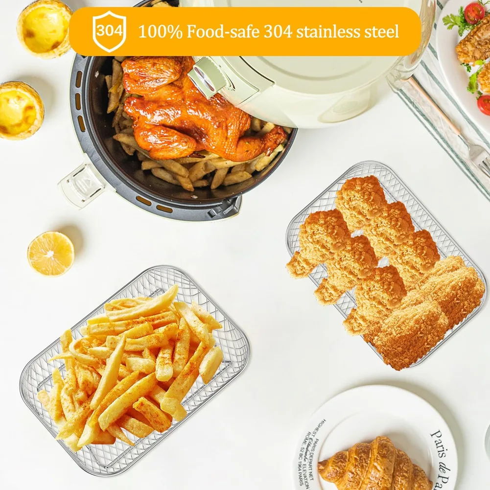 ABXHH Air Fryer Rack Square for Oven 3 Layer Stackable Dehydrator Rack Stainless Steel Air Fryer Basket for Air Fryer Baking
ABXHH Air Fryer Rack Square for Oven 3 Layer Stackable Dehydrator Rack Stainless Steel Air Fryer Basket for Air Fryer Baking