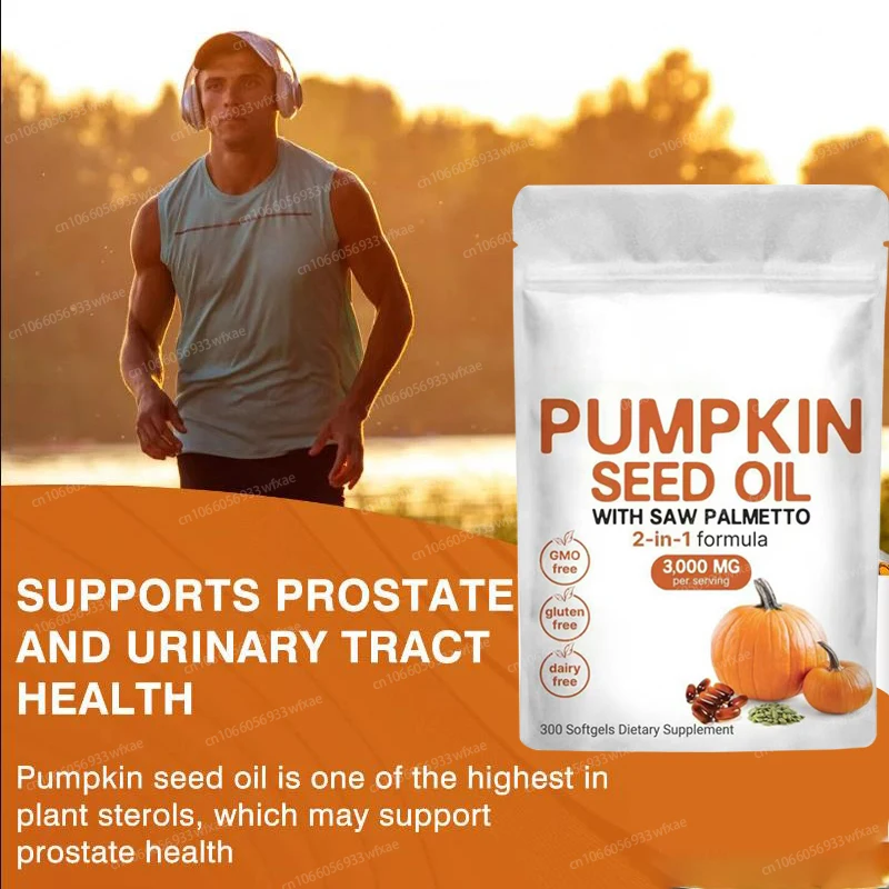 Pumpkin Seed Oil with Saw Palmetto Capsules Hair Growth Support Prostate Bladder and Unirany Tract Cardiovascular Supplements
Pumpkin Seed Oil with Saw Palmetto Capsules Hair Growth Support Prostate Bladder and Unirany Tract Cardiovascular Supplements