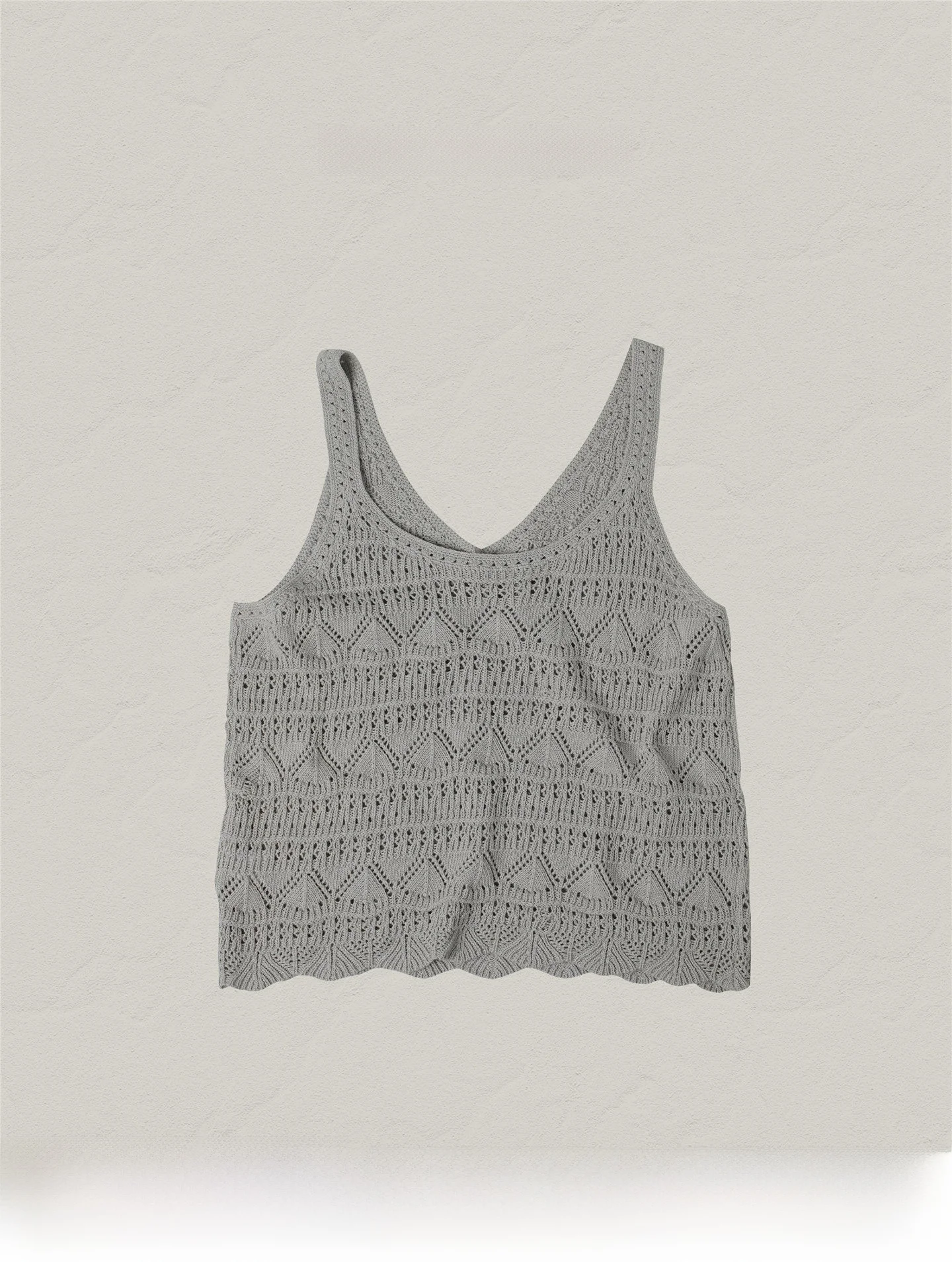 Pure Cotton Knitted Hollow out Vest Women's Casual Wear Outerwear Summer New Style Light Grey Commute Leisure Knit Vest
Pure Cotton Knitted Hollow out Vest Women's Casual Wear Outerwear Summer New Style Light Grey Commute Leisure Knit Vest