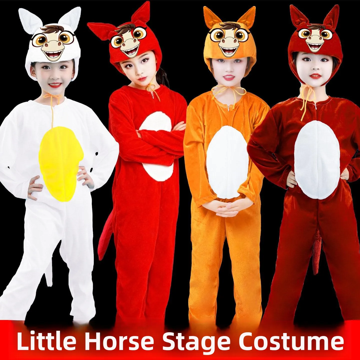 Halloween Animal Performance Costume White Red Stage Clothes for Children Kindergarten Pony Crossing the River Outfit
Halloween Animal Performance Costume White Red Stage Clothes for Children Kindergarten Pony Crossing the River Outfit