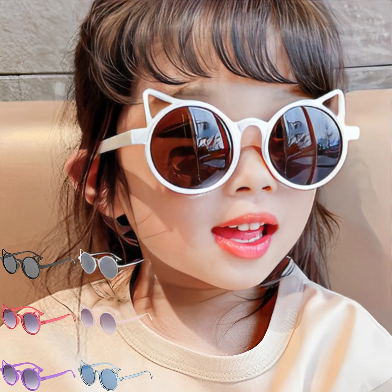 Cute Cat Ears Sunglasses Animal Cartoon glasses Outdoor Sun Protection Lovely Vintage Sunglasses Protection for Kids Girls Boys
Cute Cat Ears Sunglasses Animal Cartoon glasses Outdoor Sun Protection Lovely Vintage Sunglasses Protection for Kids Girls Boys