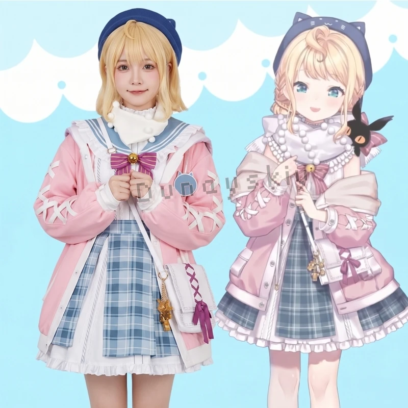 Virtual Streamer Kawaii Lolita Cosplay Millie Winter Outfit Sailor Collar Plaid Skirt Set Wear Hooded Jacket Party Cosplay Dress
Virtual Streamer Kawaii Lolita Cosplay Millie Winter Outfit Sailor Collar Plaid Skirt Set Wear Hooded Jacket Party Cosplay Dress