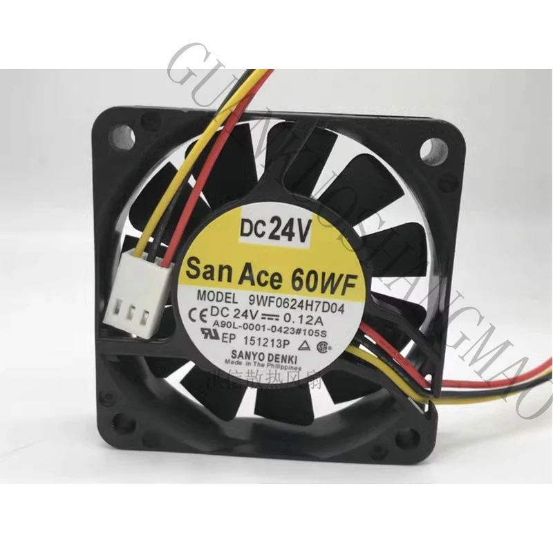 HJY one SANYO A90L-0001-0423#105S 9WF0624H7D04 24V 0.12A 3-PIN 60x60x15 cooling fan
HJY one SANYO A90L-0001-0423#105S 9WF0624H7D04 24V 0.12A 3-PIN 60x60x15 cooling fan