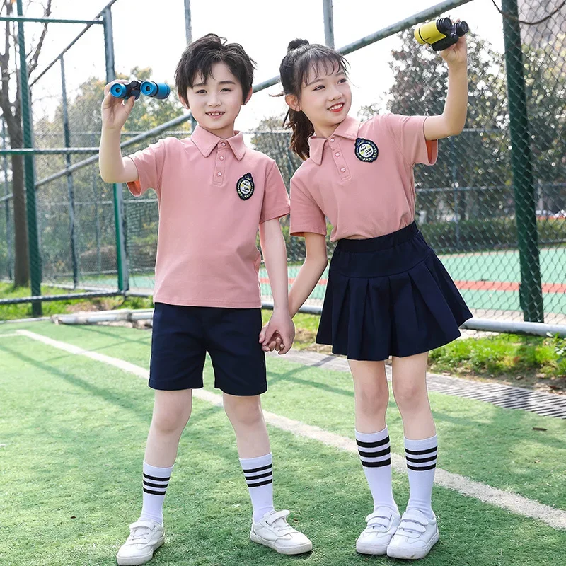 Kindergarten uniforms Summer suit Children's class uniforms British pure cotton short-sleeved sports primary school uniforms
Kindergarten uniforms Summer suit Children's class uniforms British pure cotton short-sleeved sports primary school uniforms