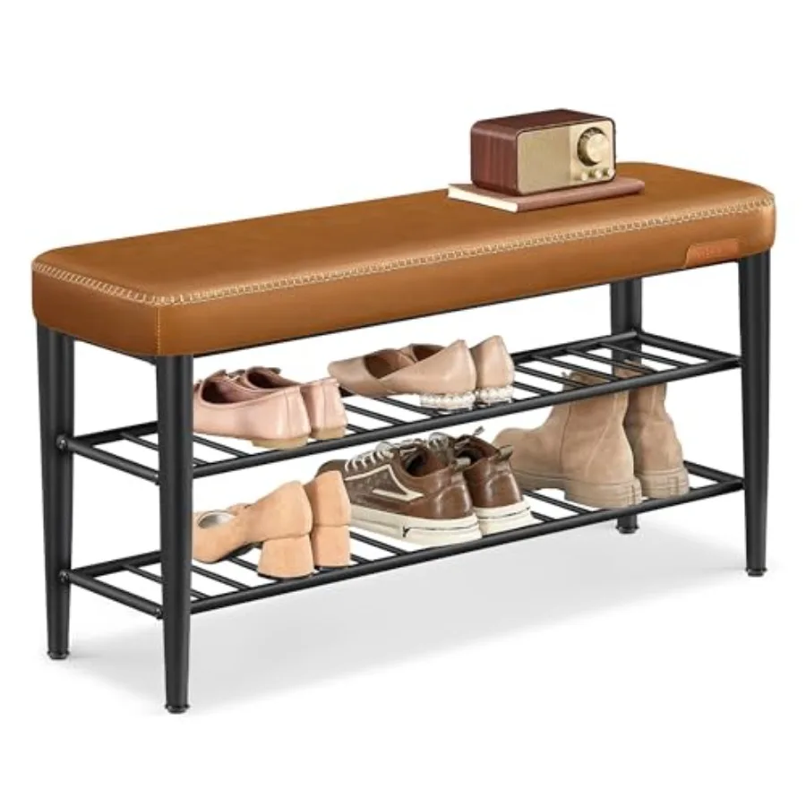 Entryway Shoe Rack Bench Storage Bench with Synthetic Leather Stitching Mid-Century Modern Design Supports 300 lb 11.8 x 39.4 x
Entryway Shoe Rack Bench Storage Bench with Synthetic Leather Stitching Mid-Century Modern Design Supports 300 lb 11.8 x 39.4 x