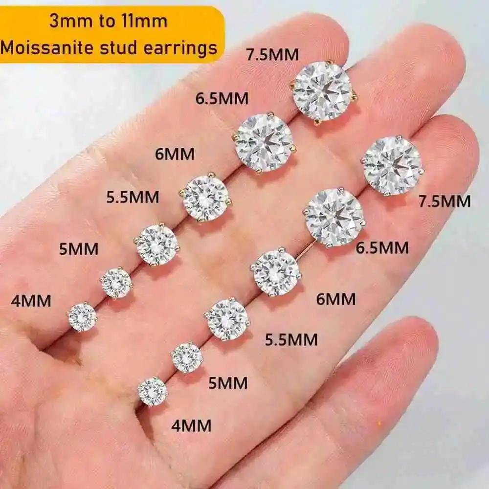 Hot Selling Moissanite Earrings 10k 14k 18k Gold 925 Silver GRA Certified VVS Round Moissanite Diamond Earring Gemstone Earrings
Hot Selling Moissanite Earrings 10k 14k 18k Gold 925 Silver GRA Certified VVS Round Moissanite Diamond Earring Gemstone Earrings