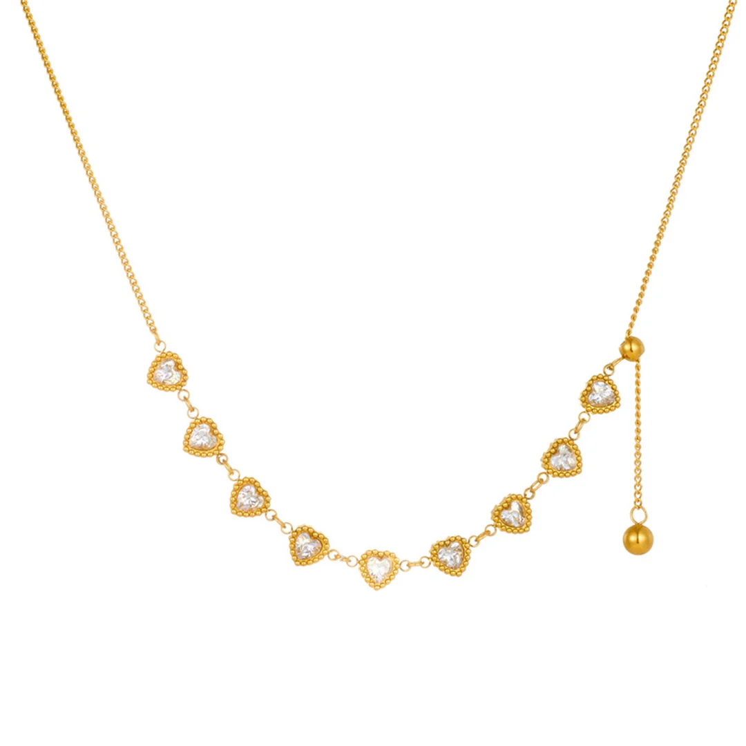 New Trendy Fashion Zirconia Love Heart Pendant Female Gold Color Stainless Steel Chain Link Necklace for Women Jewelry Gift 2026
New Trendy Fashion Zirconia Love Heart Pendant Female Gold Color Stainless Steel Chain Link Necklace for Women Jewelry Gift 2026