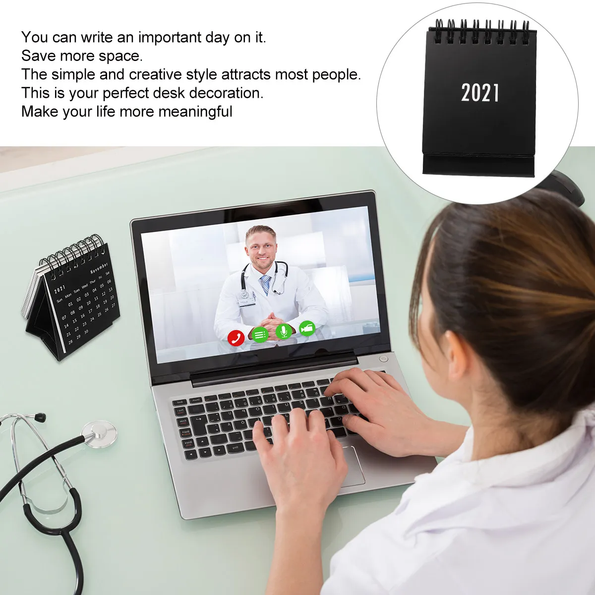 Mini 2021 Desktop Calendar Foldable Coil Calendar Home Office School Desk Decoration Memo Gifts (Black)
Mini 2021 Desktop Calendar Foldable Coil Calendar Home Office School Desk Decoration Memo Gifts (Black)