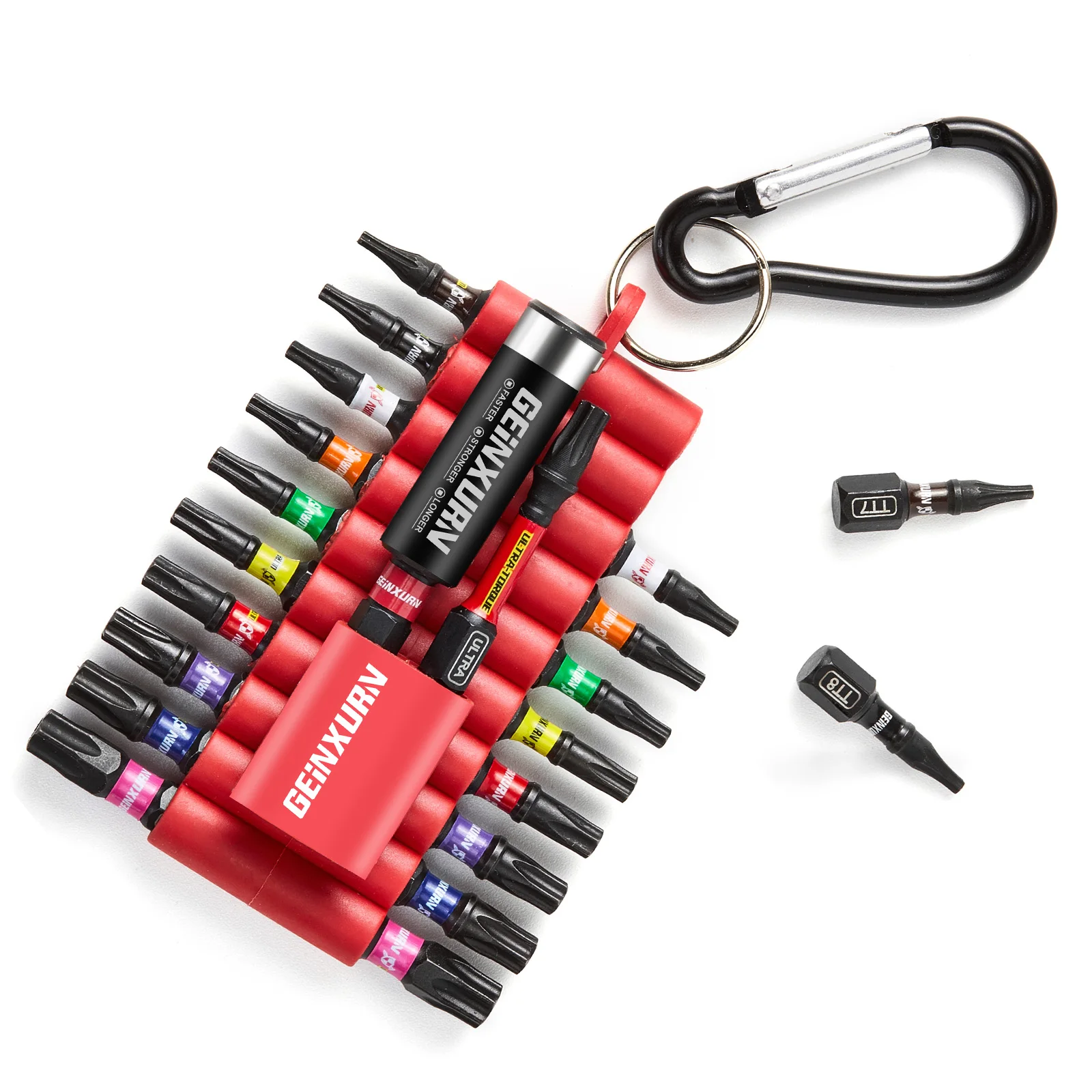 Geinxurn 22PCS 1”/2” Security Torx Ultra Magnetic S2 Steel Multi Driver Bits Set(TT7-TT40) with Bit Holder and Organizer Sleeve
Geinxurn 22PCS 1”/2” Security Torx Ultra Magnetic S2 Steel Multi Driver Bits Set(TT7-TT40) with Bit Holder and Organizer Sleeve