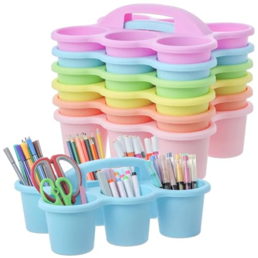 6 Pack Classroom Caddy Organizer with Handle Plastic Table Caddy Drink Cup Caddies Holder 12x9x3.5 Inch Storage School Supplies
6 Pack Classroom Caddy Organizer with Handle Plastic Table Caddy Drink Cup Caddies Holder 12x9x3.5 Inch Storage School Supplies