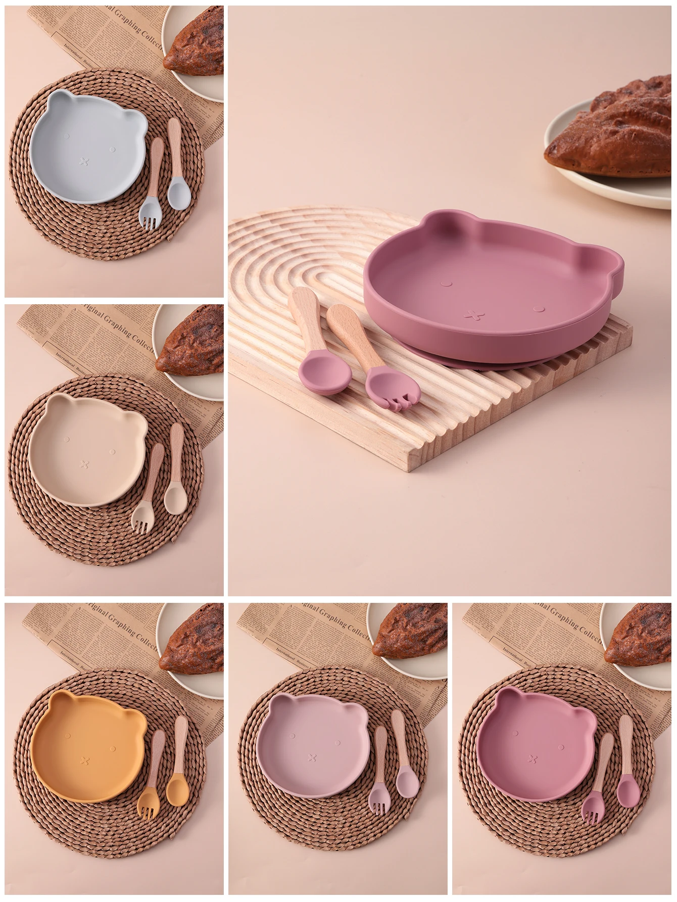 3PCS BPA Free Silicone Toddler Feeding Set Suction Dishes Plate Spoon Fork Kids Tableware Training Utensils Baby Newborn Items
3PCS BPA Free Silicone Toddler Feeding Set Suction Dishes Plate Spoon Fork Kids Tableware Training Utensils Baby Newborn Items