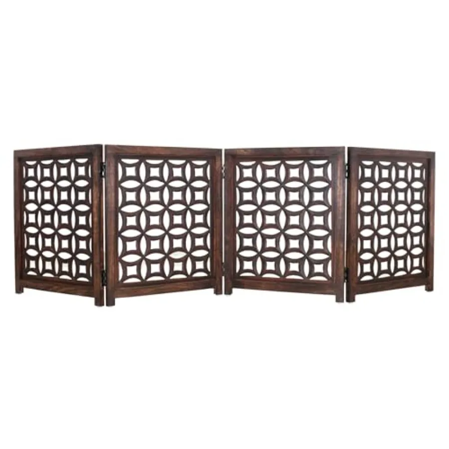 Wooden Foldable Pet Dog Safety Gate 4 Panel Freestanding Indoor Pet Fence 20 inches W x 24 inches H Hand-Carved Solid Wood and
Wooden Foldable Pet Dog Safety Gate 4 Panel Freestanding Indoor Pet Fence 20 inches W x 24 inches H Hand-Carved Solid Wood and