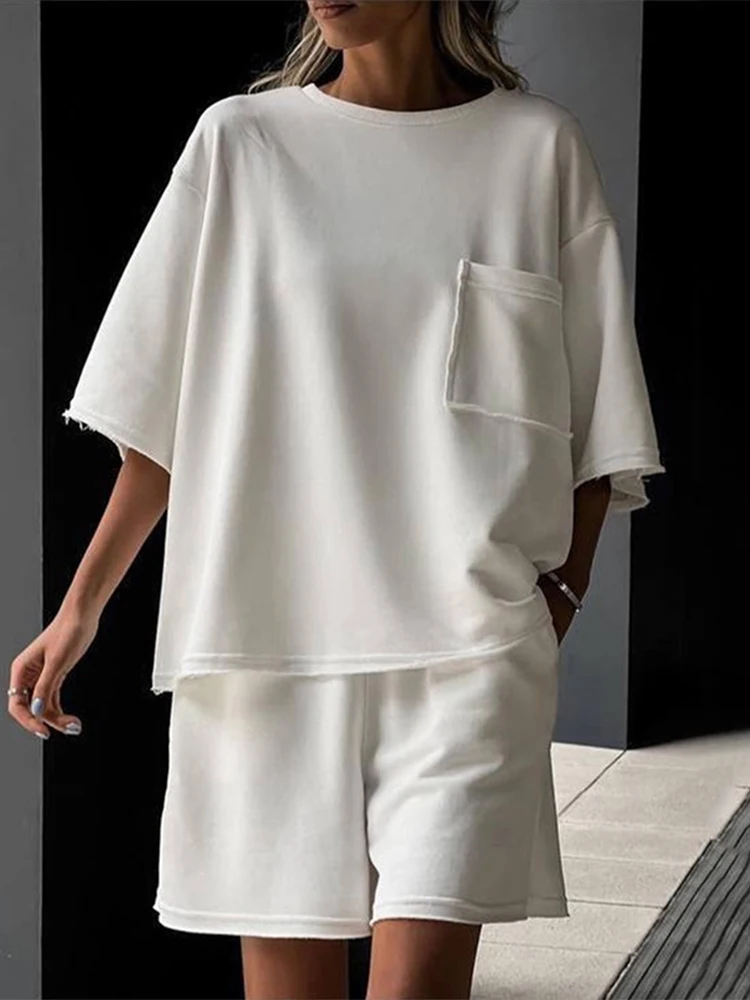 Women's Loose Fit Shorts Suit Summer 2025 Casual O-neck Pullover Top Oversized Sleeveless Leisure Wear Home Street Outfits Lady
Women's Loose Fit Shorts Suit Summer 2025 Casual O-neck Pullover Top Oversized Sleeveless Leisure Wear Home Street Outfits Lady