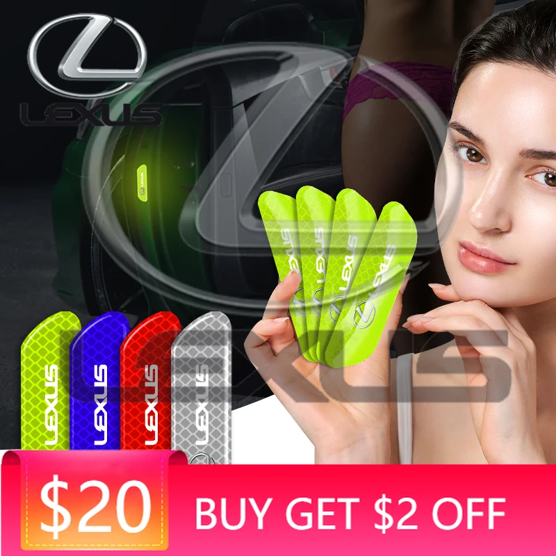 Emblems 4PCS/set Car Reflective Strips Warning 3D Stickers Car Styling For Lexus GX460 CT200H ES Fsport GS GX IS LS LX NX RX UX
Emblems 4PCS/set Car Reflective Strips Warning 3D Stickers Car Styling For Lexus GX460 CT200H ES Fsport GS GX IS LS LX NX RX UX