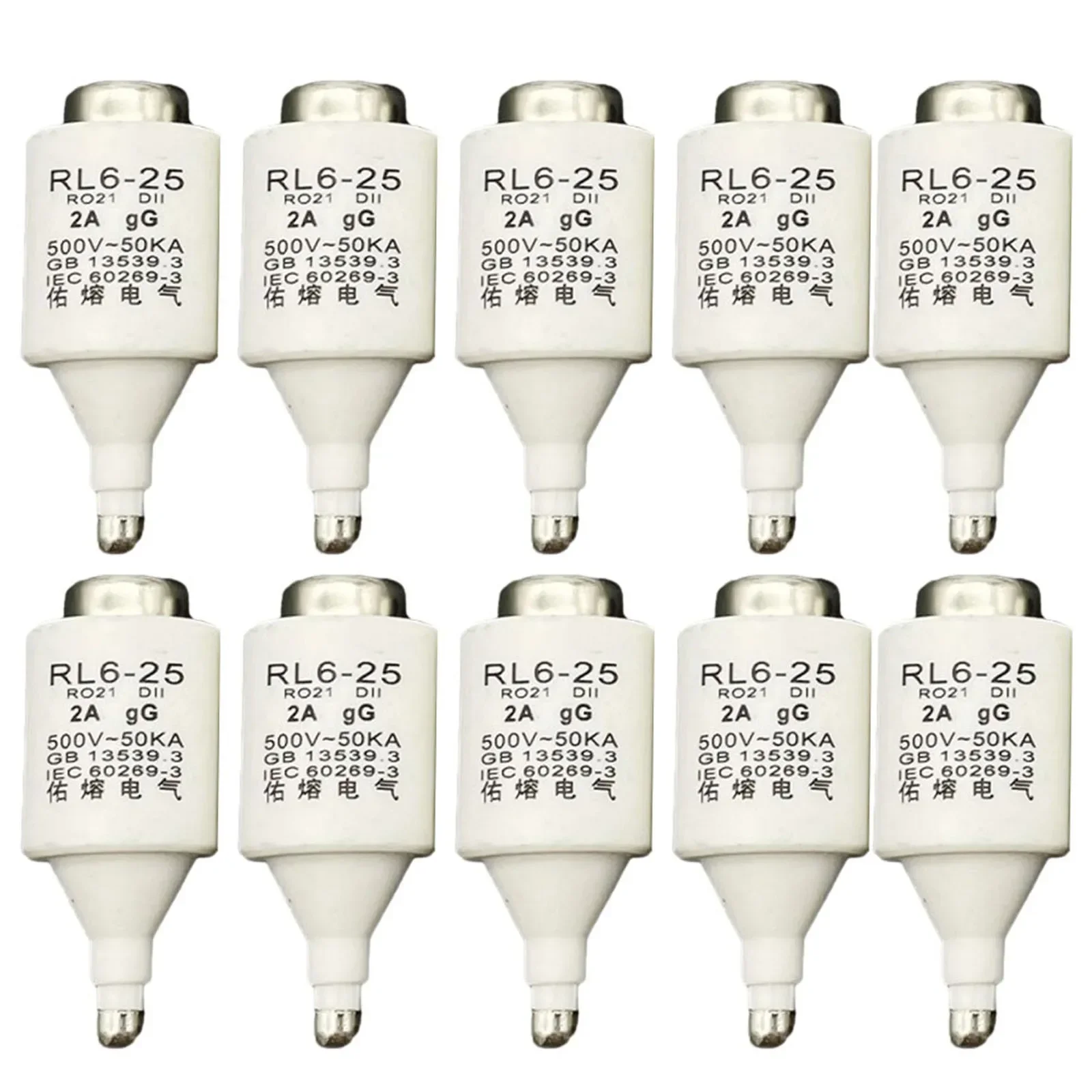 High Performance Fuse Inserts Pack of 10 RL625 R021 DII E27 Spiral Ceramic Fuses for Enhanced Electrical Security
High Performance Fuse Inserts Pack of 10 RL625 R021 DII E27 Spiral Ceramic Fuses for Enhanced Electrical Security
