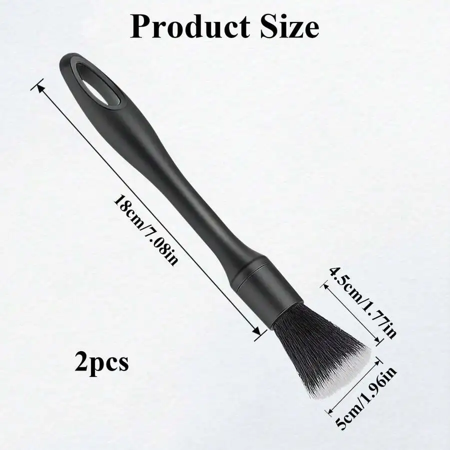 2 Pieces Car Detailing Brushes 18cm Scratch-Free Cleaning Brush For Interiors Keyboards Furniture
2 Pieces Car Detailing Brushes 18cm Scratch-Free Cleaning Brush For Interiors Keyboards Furniture