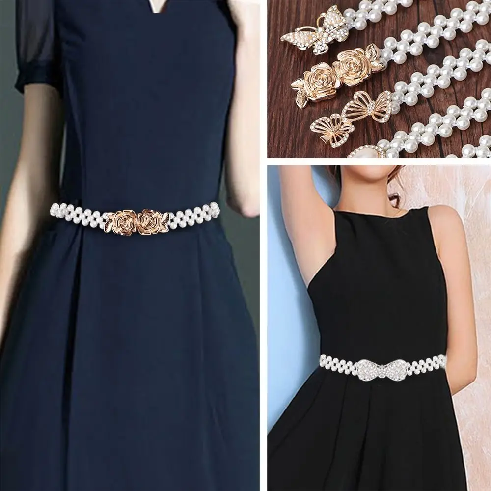 Fashion Ladies' Elastic Waistband with Pearl Simple Elegant Rhinestone Waist Chain Thin Pearl Waist Belt For Women
Fashion Ladies' Elastic Waistband with Pearl Simple Elegant Rhinestone Waist Chain Thin Pearl Waist Belt For Women