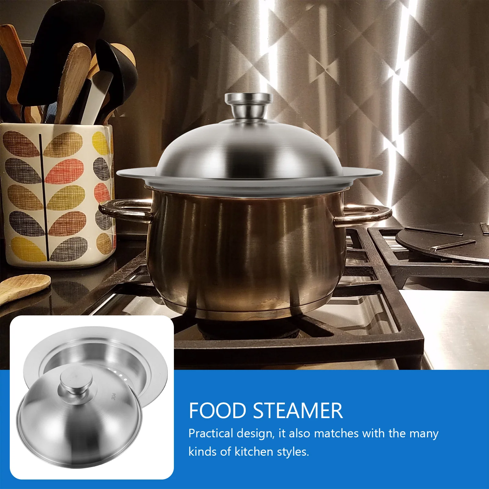 Stainless Steel Steamer Basket Dome Cover Kitchen Food Steamer Multi-functional Household Premium Steaming for Home
Stainless Steel Steamer Basket Dome Cover Kitchen Food Steamer Multi-functional Household Premium Steaming for Home