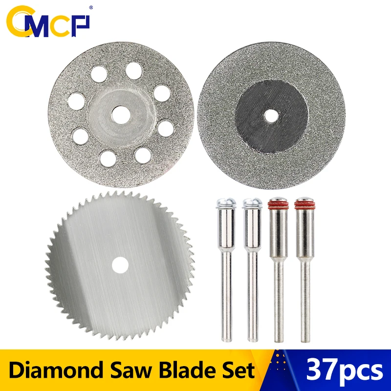 Набор алмазных лезвий CMCP 37 шт., мини-пильный диск для дерева и металла, отрезные диски из смолы для вращающихся инструментов Dremel, набор электроинструментов
Набор алмазных лезвий CMCP 37 шт., мини-пильный диск для дерева и металла, отрезные диски из смолы для вращающихся инструментов Dremel, набор электроинструментов