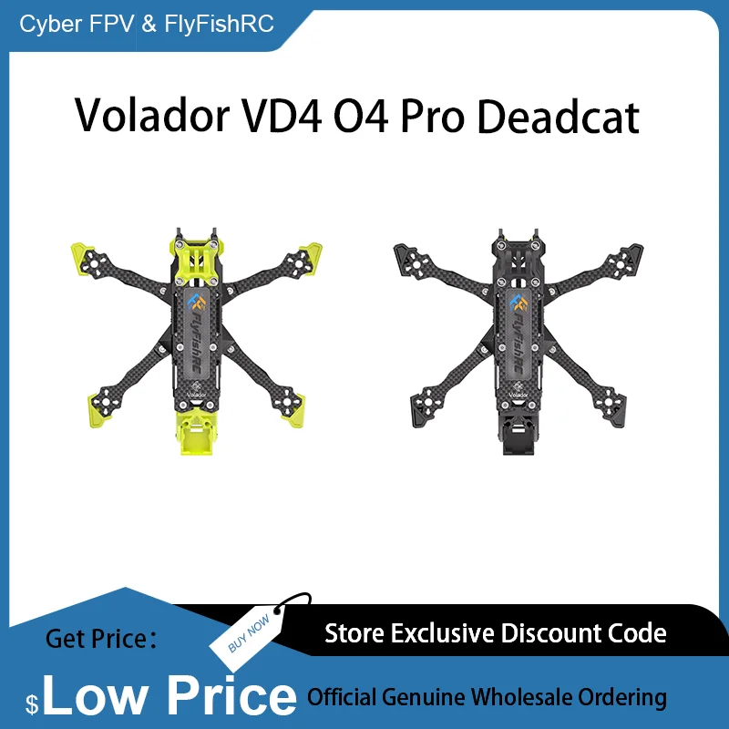 FlyFishRC Volador VD4 O4 Pro Deadcat FPV T700 Frame Kit
FlyFishRC Volador VD4 O4 Pro Deadcat FPV T700 Frame Kit