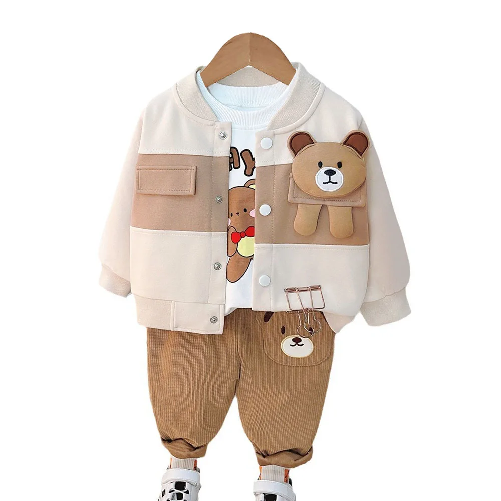 2 Year Old Baby Boy Outfit 2024 Spring Autumn Lovely Cartoon Long Sleeve Jackets + T-shirts + Pants Boys Infant Clothes Kids Set
2 Year Old Baby Boy Outfit 2024 Spring Autumn Lovely Cartoon Long Sleeve Jackets + T-shirts + Pants Boys Infant Clothes Kids Set