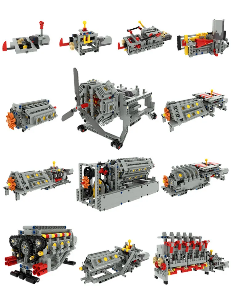 Small Engineer Domestic Brick Power Machinery Group Gear Engine Transmission Assembly Model MOC Kit
Small Engineer Domestic Brick Power Machinery Group Gear Engine Transmission Assembly Model MOC Kit