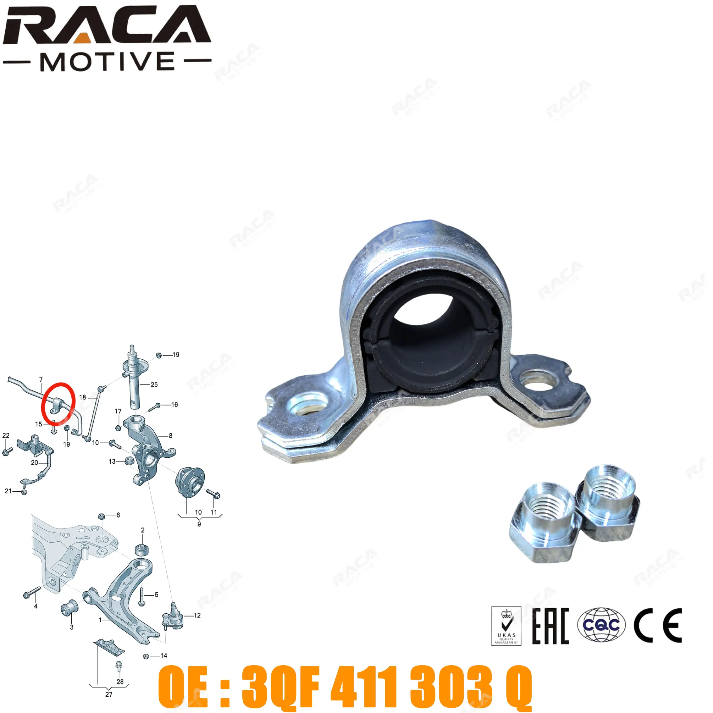 Front Axle Stabilizer Rubber Bushing Fixing Kit for Volkswagen Atlc Ter Atlas 3Qg411303C 3Qf411303S 3Qf411303Q
Front Axle Stabilizer Rubber Bushing Fixing Kit for Volkswagen Atlc Ter Atlas 3Qg411303C 3Qf411303S 3Qf411303Q