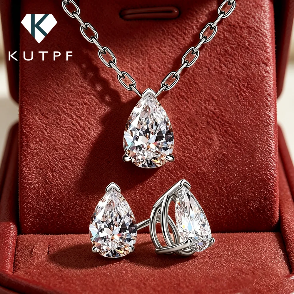 1-4carat Waterdrop Moissanite Jewelry Set for Women S925 Silver Solitaire Pear Cut Lab Diamond Pendant Necklace Earring with Gra
1-4carat Waterdrop Moissanite Jewelry Set for Women S925 Silver Solitaire Pear Cut Lab Diamond Pendant Necklace Earring with Gra