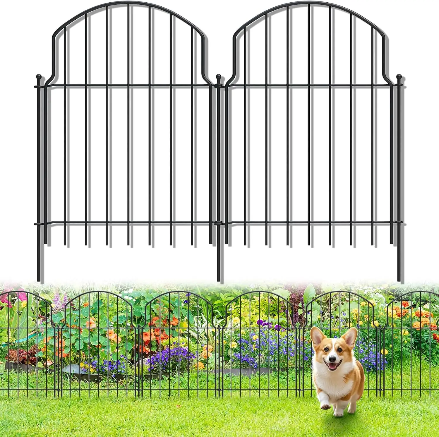 19Pcs Rustproof Metal Garden Fence, 20in High 20.5ft Long for Yard Protection and Pet Safety
19Pcs Rustproof Metal Garden Fence, 20in High 20.5ft Long for Yard Protection and Pet Safety