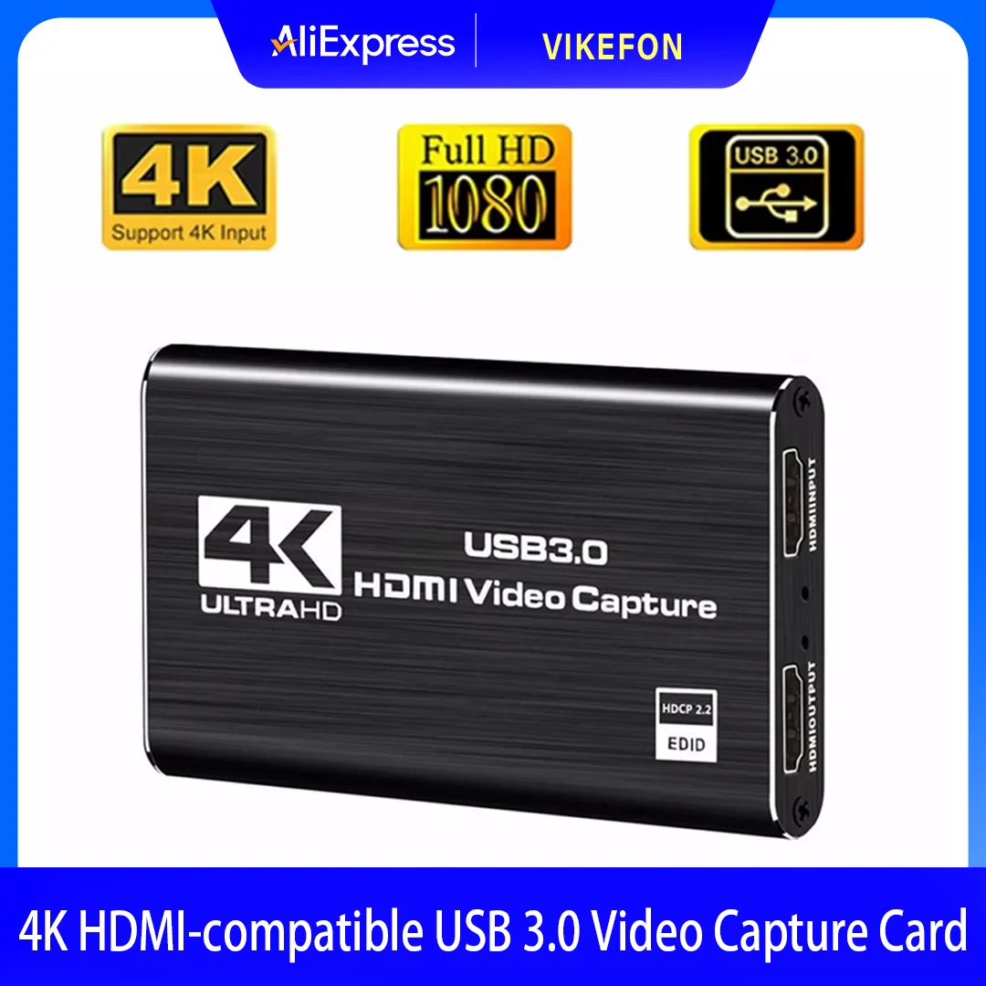 4k 1080p 60fps Hd Video Capture Card HdTV Camera Recording Box - Compatible With Usb 3.0pc Live Streaming Grabber Recorder
4k 1080p 60fps Hd Video Capture Card HdTV Camera Recording Box - Compatible With Usb 3.0pc Live Streaming Grabber Recorder