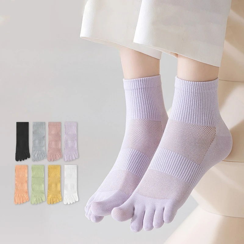 5 Pairs Five-finger Socks Women's Summer Thin Cotton Socks Mesh Breathable Medium Tube Toe Socks Women
5 Pairs Five-finger Socks Women's Summer Thin Cotton Socks Mesh Breathable Medium Tube Toe Socks Women