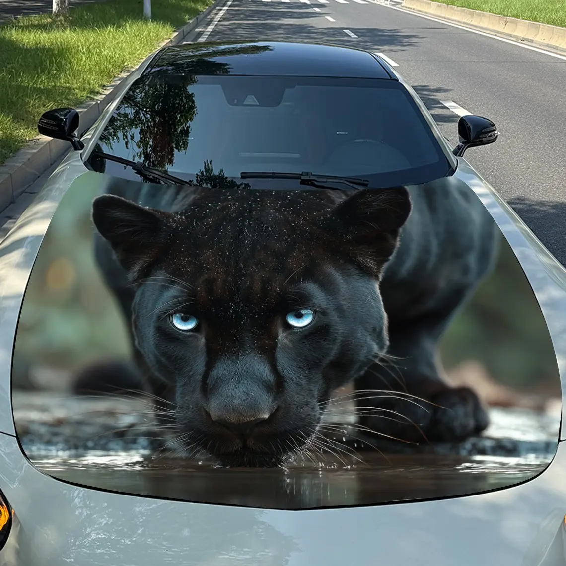 Blue Eyed Panther Car Hood Protection Stickers, Car Decoration Vinyl Packaging Stickers, Can Be Used For Decorating Scratches,Su
Blue Eyed Panther Car Hood Protection Stickers, Car Decoration Vinyl Packaging Stickers, Can Be Used For Decorating Scratches,Su