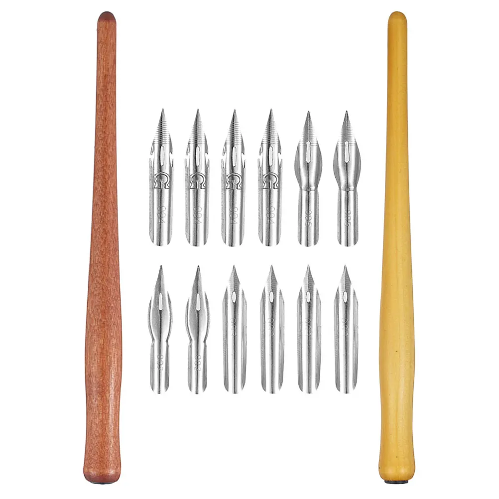 Solid Wood Dip Pen Set Gothic Nibs Calligraphy Pens Drawing Writing Practice Refillable Ink Portable Convenience Painting
Solid Wood Dip Pen Set Gothic Nibs Calligraphy Pens Drawing Writing Practice Refillable Ink Portable Convenience Painting