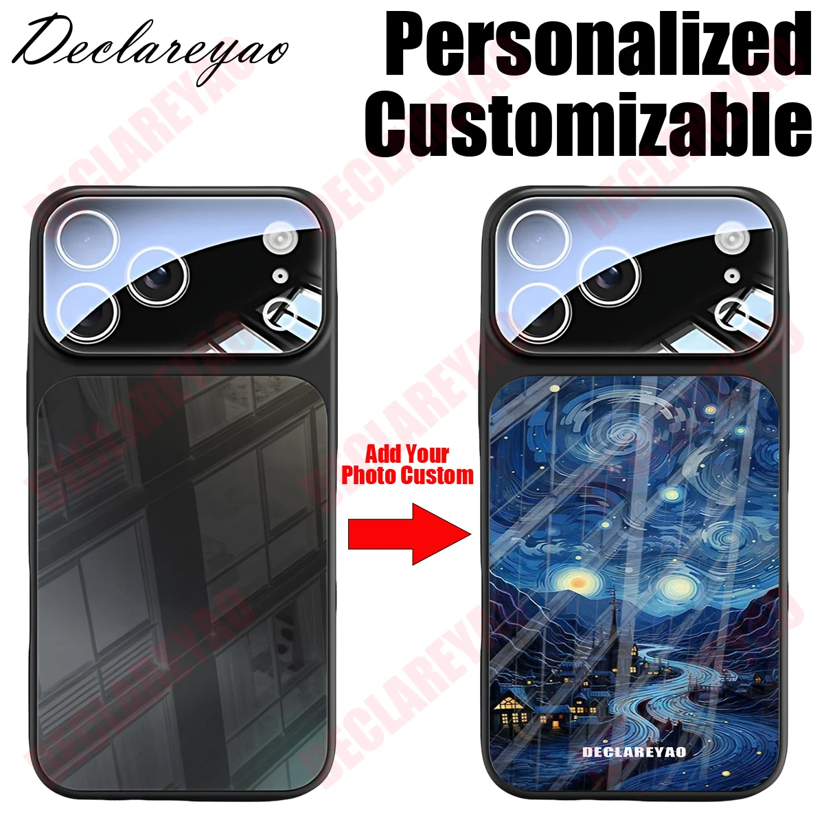 DECLAREYAO Origina Custom Tempered Glass Phone Case For Apple iPhone 17 Air 16 15 14 Plus 13 12 11 Pro Max Cover Hard Shockproof
DECLAREYAO Origina Custom Tempered Glass Phone Case For Apple iPhone 17 Air 16 15 14 Plus 13 12 11 Pro Max Cover Hard Shockproof