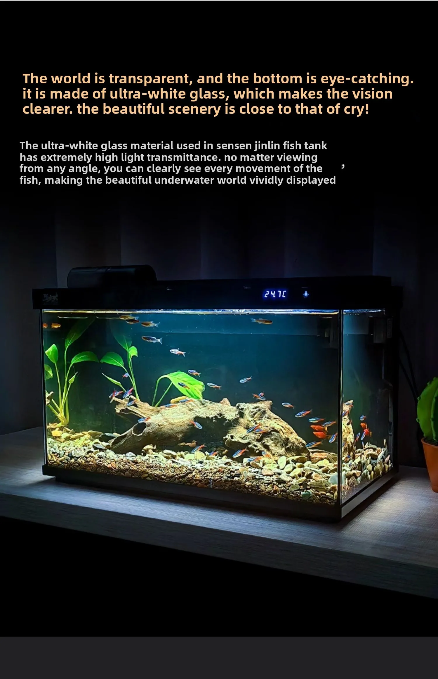 X-12 intelligent fish tank filter oxygen generator ultra-white glass living room small household aquarium
X-12 intelligent fish tank filter oxygen generator ultra-white glass living room small household aquarium