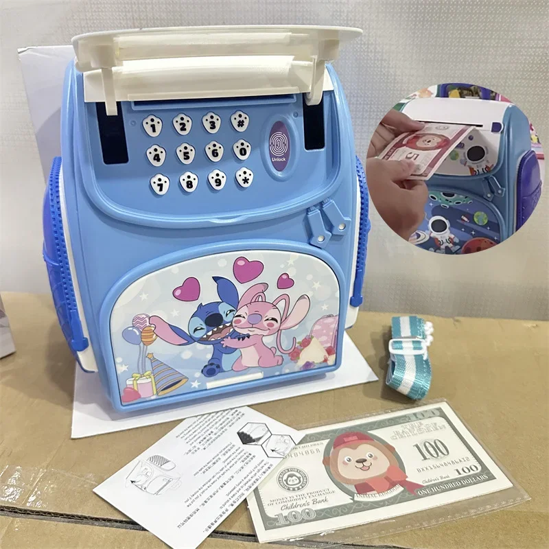 Disney Stitch Kids Password Fingerprint Multifunctional Automatic Roll Money Children Piggy Bank with Light Change Storage Box
Disney Stitch Kids Password Fingerprint Multifunctional Automatic Roll Money Children Piggy Bank with Light Change Storage Box