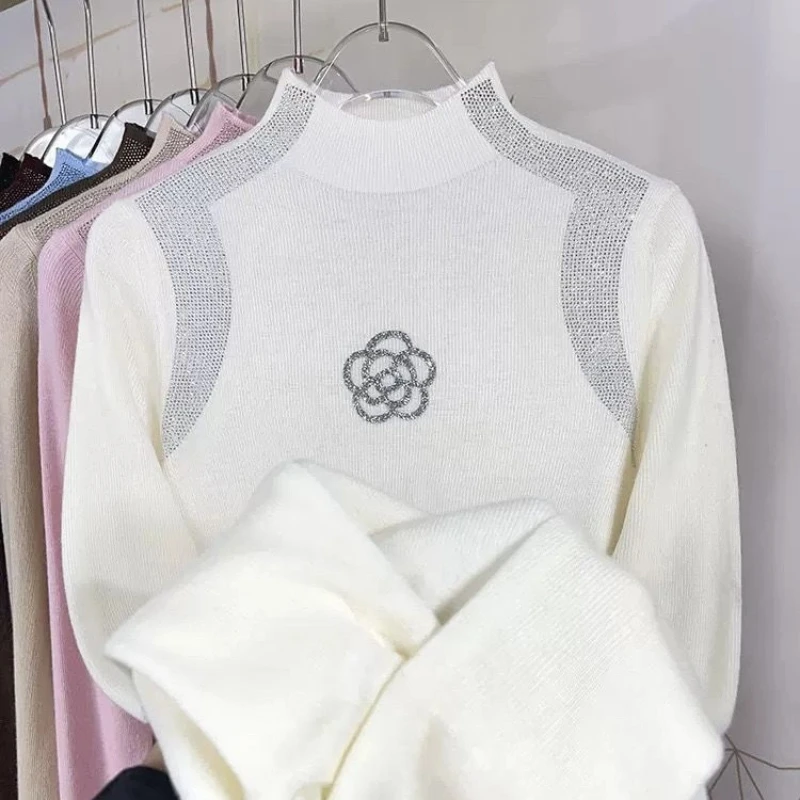 Autumn Winter New Long Sleeve Knitting Temperament Sweaters Women Clothing Solid All-match Fashion Pullovers Top Elegant Vintage
Autumn Winter New Long Sleeve Knitting Temperament Sweaters Women Clothing Solid All-match Fashion Pullovers Top Elegant Vintage