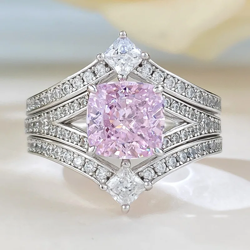 2023 New 925 Silver Crown Princess Style Pink Diamond Niche Design Fashion Folding Ring Ring
2023 New 925 Silver Crown Princess Style Pink Diamond Niche Design Fashion Folding Ring Ring