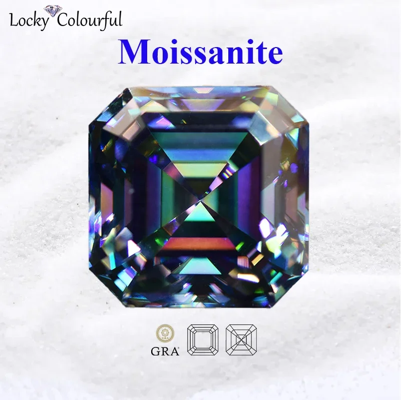 Moissanite Asscher Shape Rainbow Green Color Top Quality Stone Charms for Jewelry Making Materials Necklace with GRA Certificate
Moissanite Asscher Shape Rainbow Green Color Top Quality Stone Charms for Jewelry Making Materials Necklace with GRA Certificate
