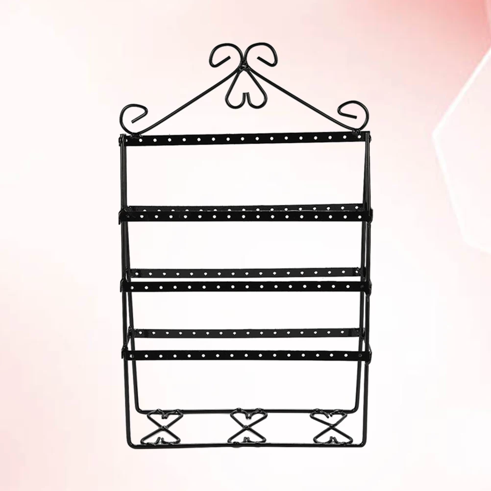 Креативная стойка для хранения, металлическая подставка для ювелирных изделий, органайзер, подвесные серьги, ожерелья, черный, простое, розничное использование 
Креативная стойка для хранения, металлическая подставка для ювелирных изделий, органайзер, подвесные серьги, ожерелья, черный, простое, розничное использование