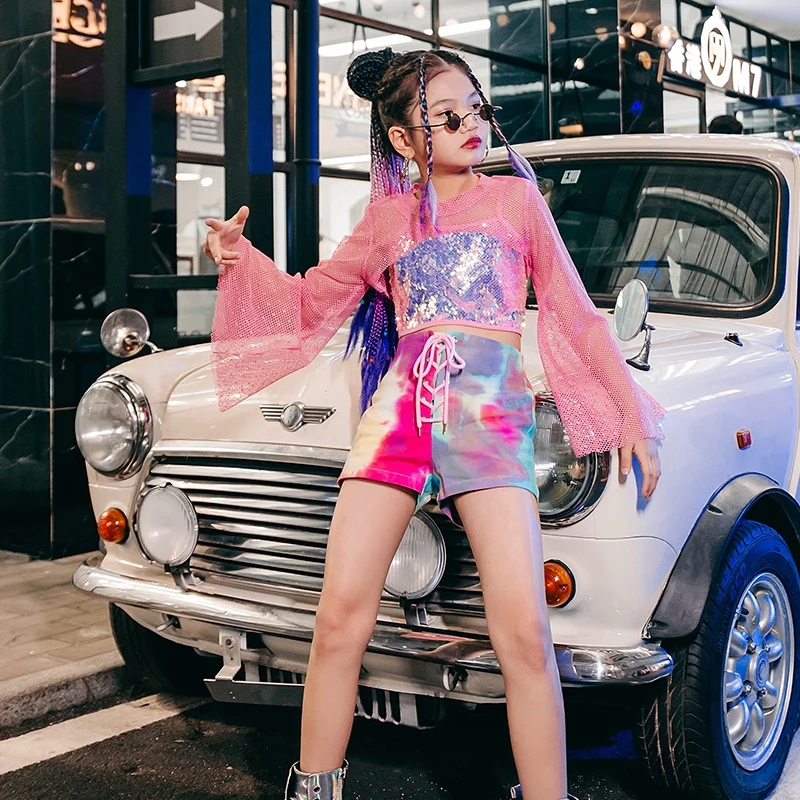 New Modern Dance Hip Hop Clothing Crop Tops Sequin Suit Children Performance Show Stage Wear Girls Jazz Dance Costumes DQL8824
New Modern Dance Hip Hop Clothing Crop Tops Sequin Suit Children Performance Show Stage Wear Girls Jazz Dance Costumes DQL8824
