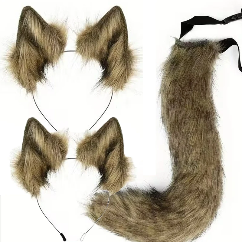 1Set Halloween Animal Squirrel Ears Headband with Tail Night Club Cosplay Tail Party Costume Simulation Cute Dog Tail Set
1Set Halloween Animal Squirrel Ears Headband with Tail Night Club Cosplay Tail Party Costume Simulation Cute Dog Tail Set
