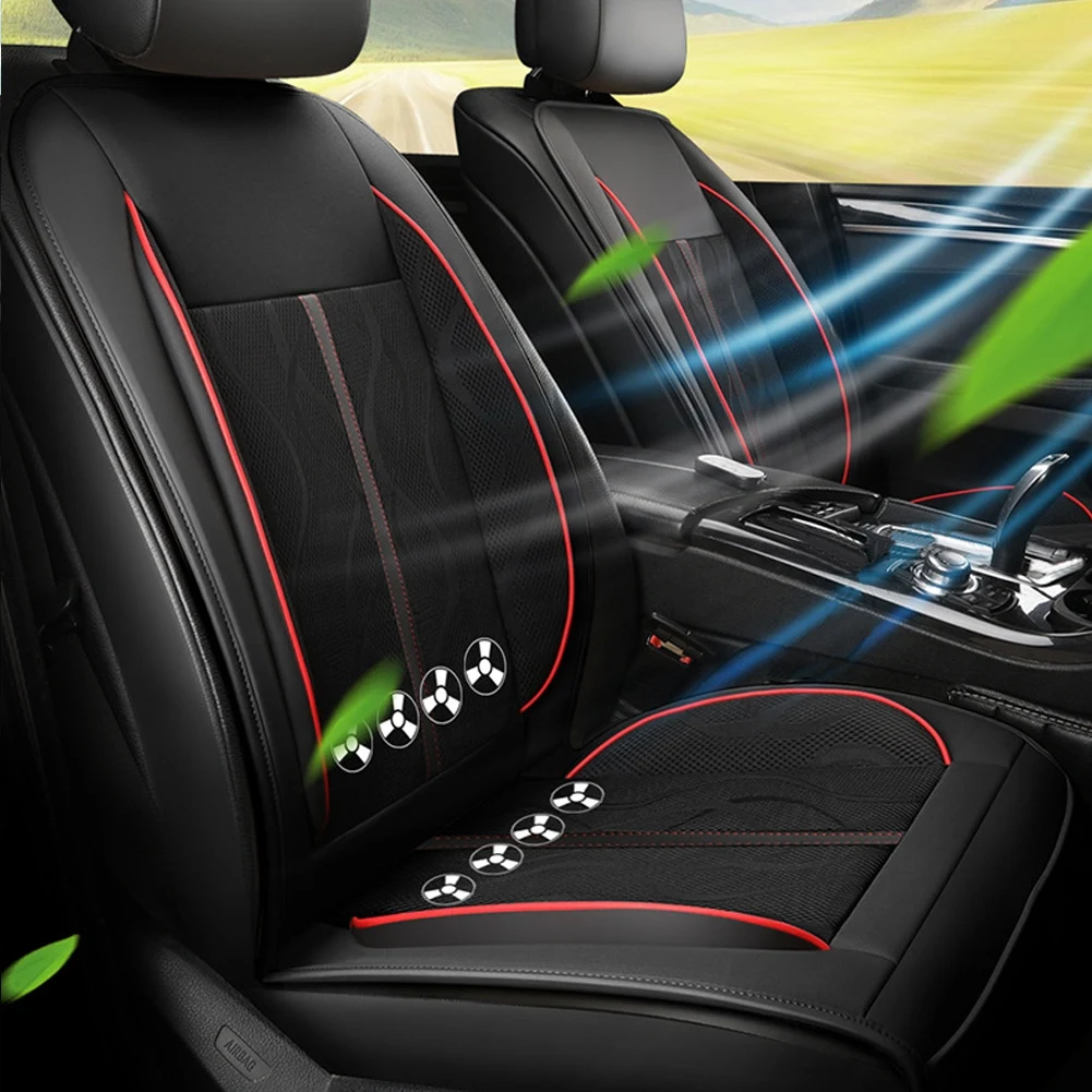 2PCS Cool and Heated 12V Car Seat Covers Summer Ventilated Air Fan Cooling Wind & Winter Heating Warm Seat Covers for Vehicle
2PCS Cool and Heated 12V Car Seat Covers Summer Ventilated Air Fan Cooling Wind & Winter Heating Warm Seat Covers for Vehicle