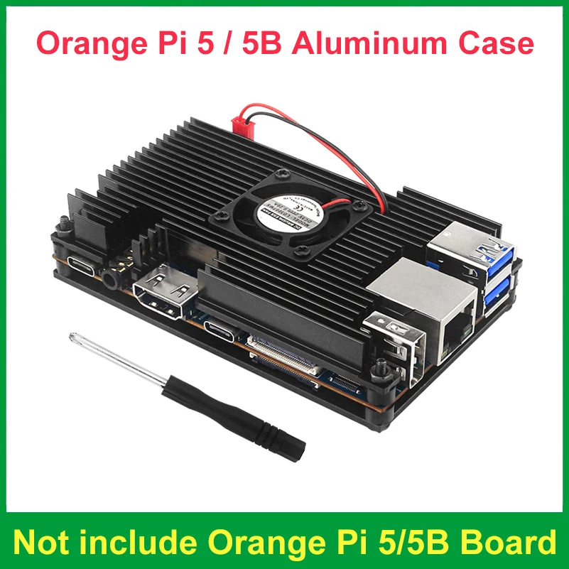Алюминиевый корпус Orange Pi 5, корпус из металлического сплава с охлаждающим вентилятором постоянного тока 5 В, корпус с пассивным охлаждением для Orange Pi 5/5B
Алюминиевый корпус Orange Pi 5, корпус из металлического сплава с охлаждающим вентилятором постоянного тока 5 В, корпус с пассивным охлаждением для Orange Pi 5/5B