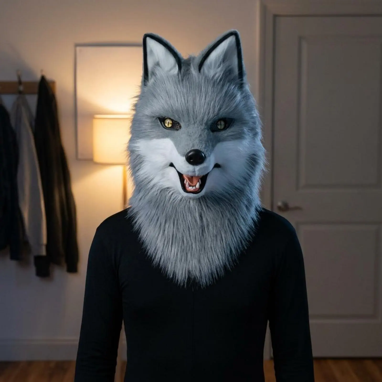 Canine Fursuit Head Soft-Textured Plush Canine Mask Head Creature Headpiece Easy to Wear Costume Accessory Lightweight
Canine Fursuit Head Soft-Textured Plush Canine Mask Head Creature Headpiece Easy to Wear Costume Accessory Lightweight