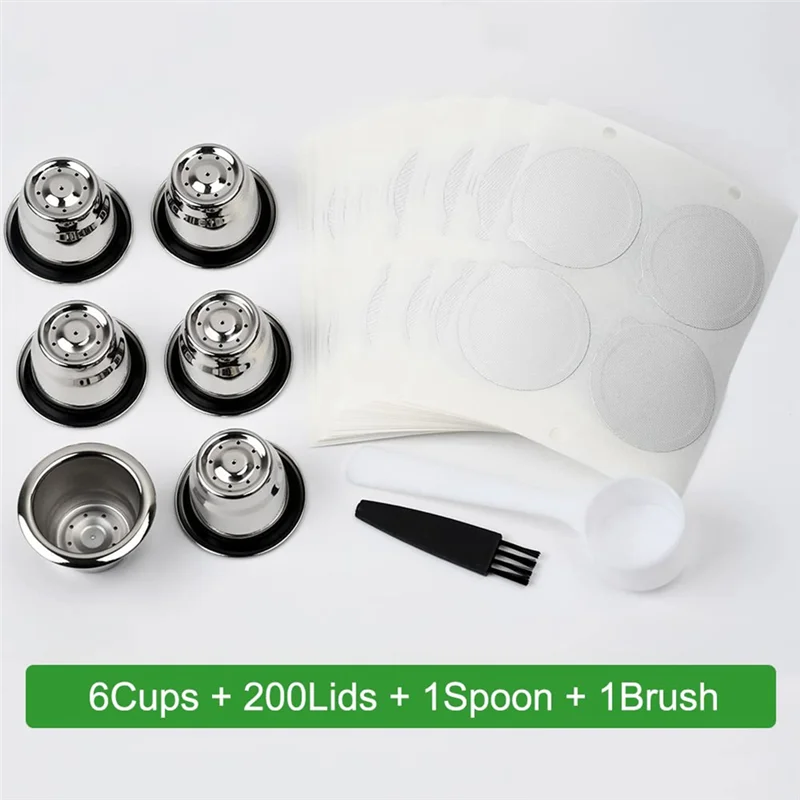 FIN-oReusable Capsules for Nespresso Line 6Pcs Refillable Espresso Pods Stainless Steel Coffee
FIN-oReusable Capsules for Nespresso Line 6Pcs Refillable Espresso Pods Stainless Steel Coffee